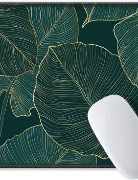 ITNRSIIET Mouse Pad with Stitched Edge Premium Textured Smooth Precise Operation Waterproof Washable Non-Slip Rubber Base Desktop Protection Mat, 10.2×8.3×0.12 inches, Palm Texture